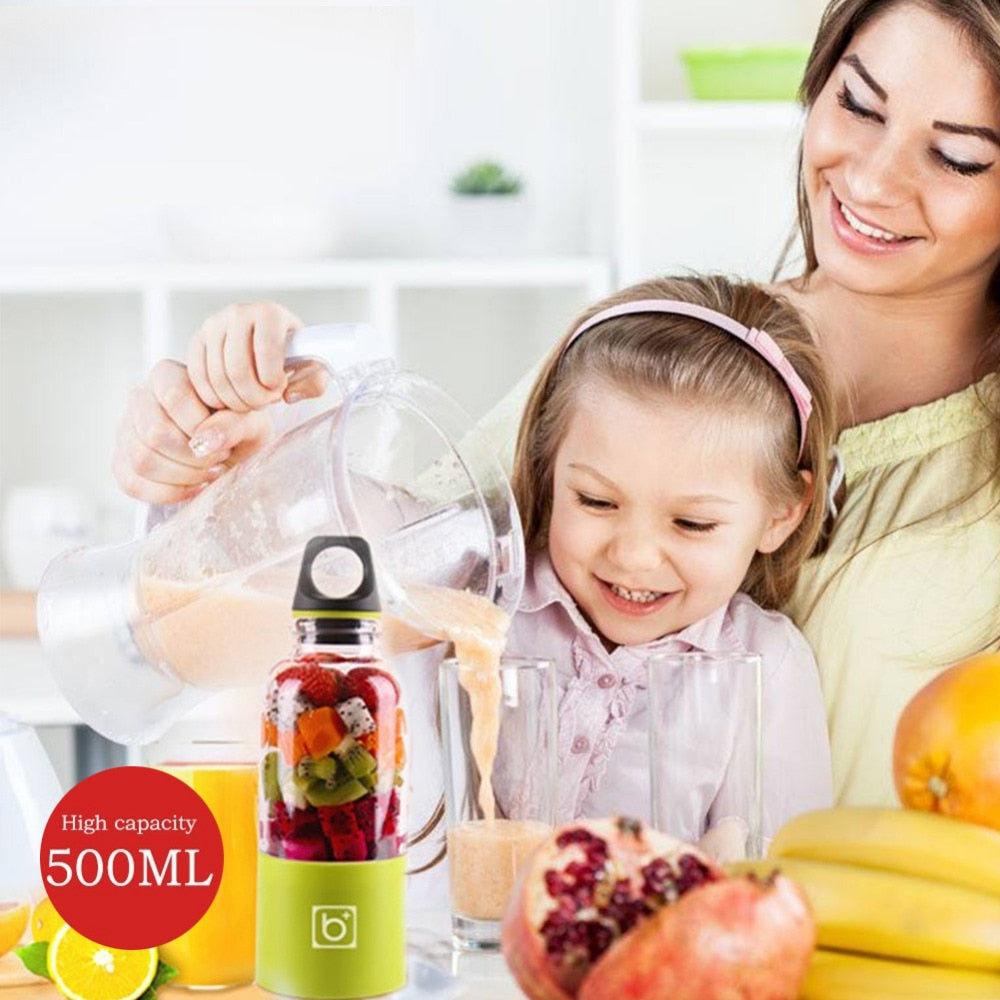 PORTABLE BLENDER 500ML - USB Rechargeable